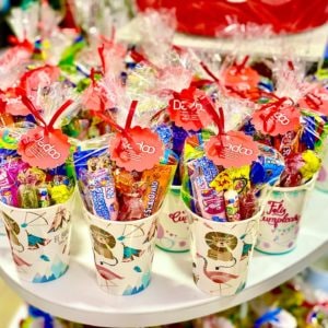 Vaso cumpleaños con chuches XS
