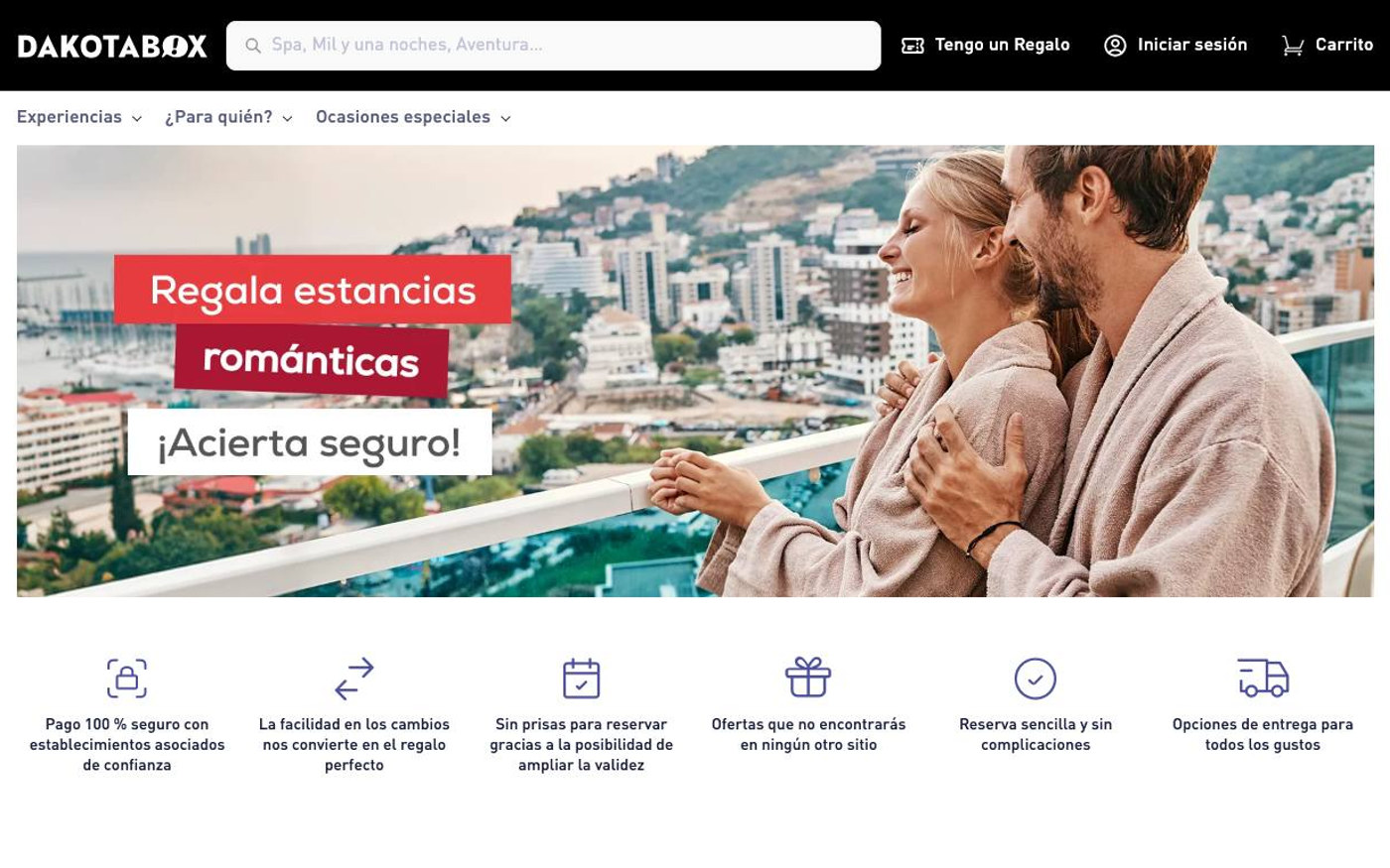 Captura limpia de la home oficial de Dakotabox