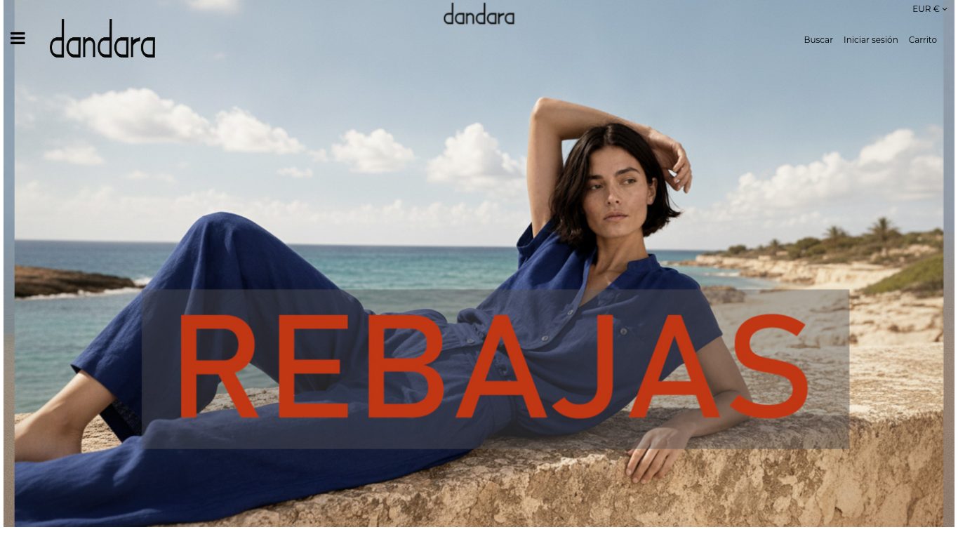 Captura real de la home de Dándara