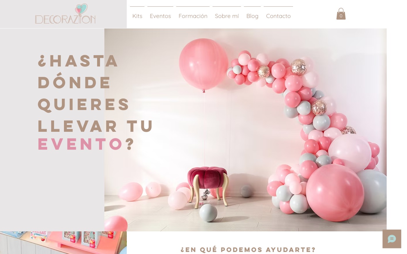 Captura limpia de la home oficial de Decorazion