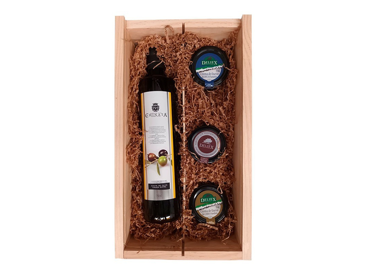 Estuche regalo aceite, quesos y paté