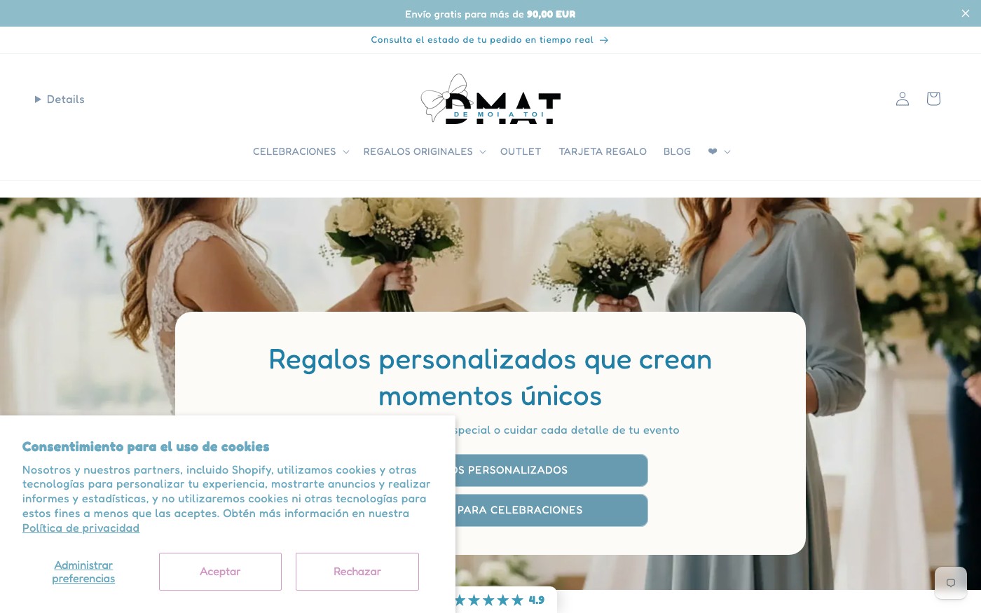 Captura limpia de la home oficial de De Moi à Toi