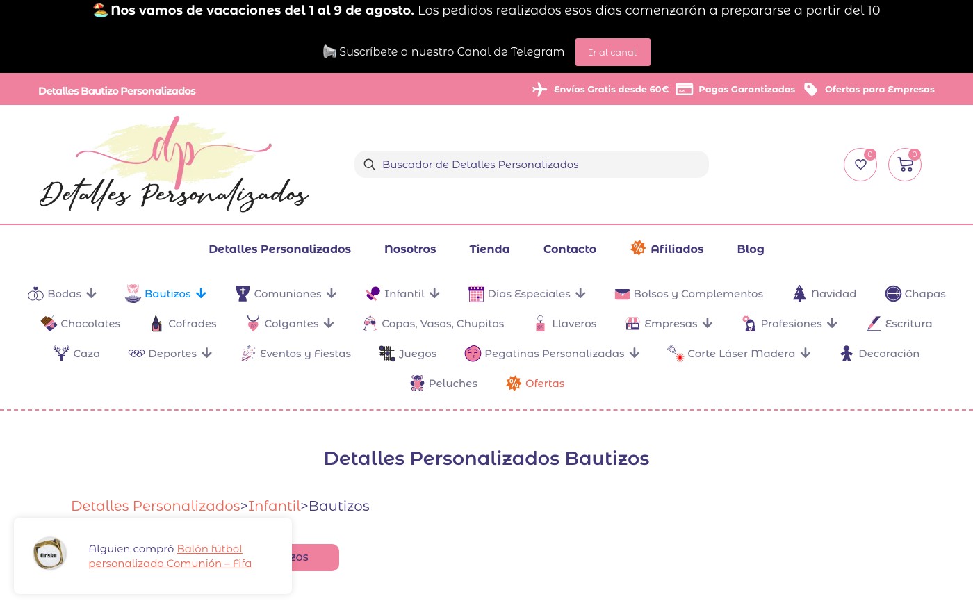 Captura limpia de la home oficial de Detalles Personalizados