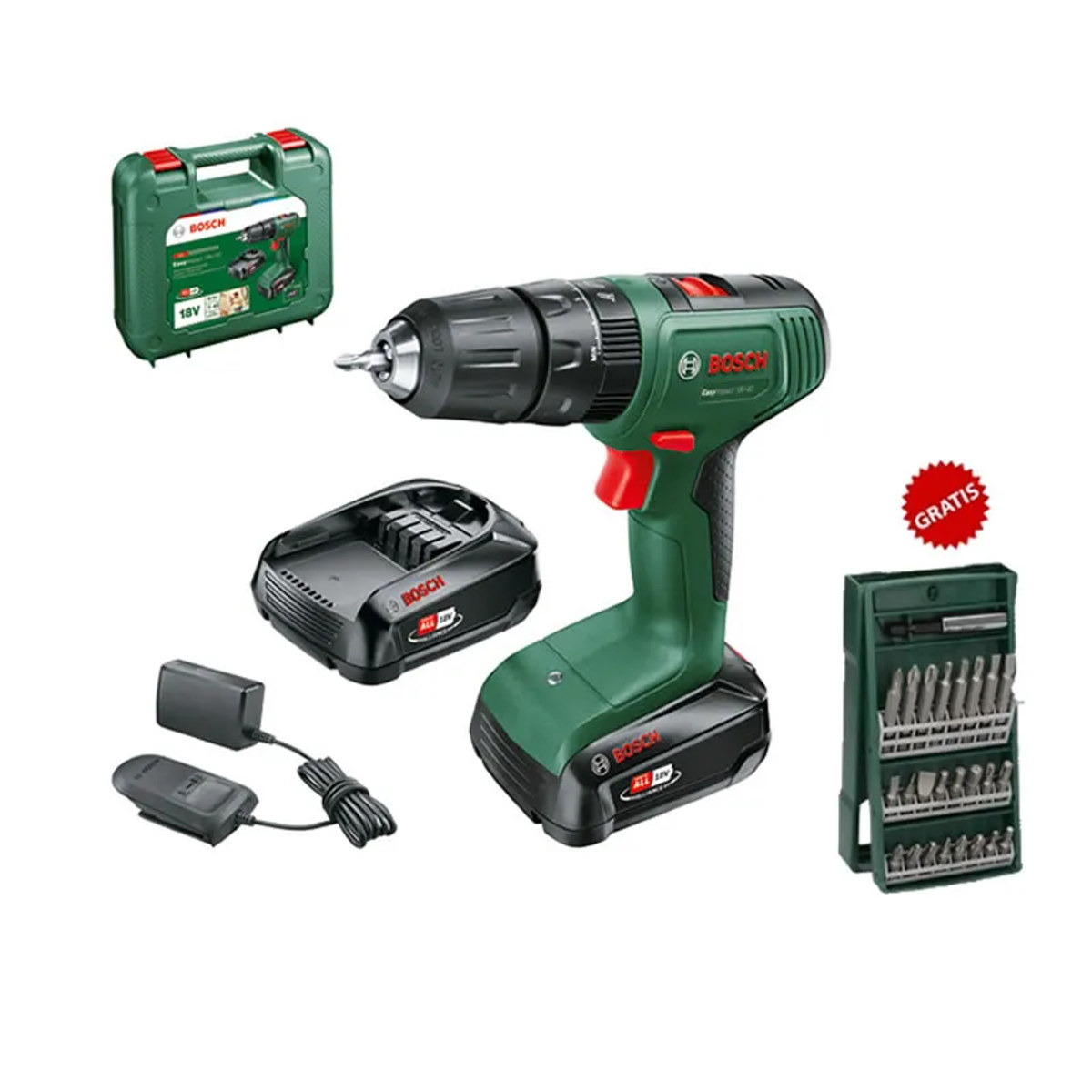 Taladro Percutor BOSCH EasyImpact 18V-40