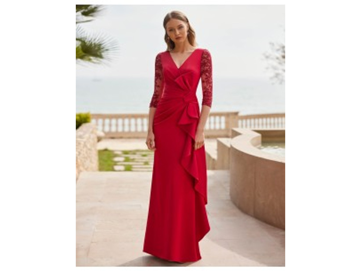 Vestido de fiesta 9G108 Marfil Barcelona