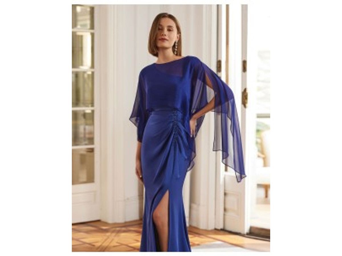 Vestido de fiesta C2512 Marfil Barcelona