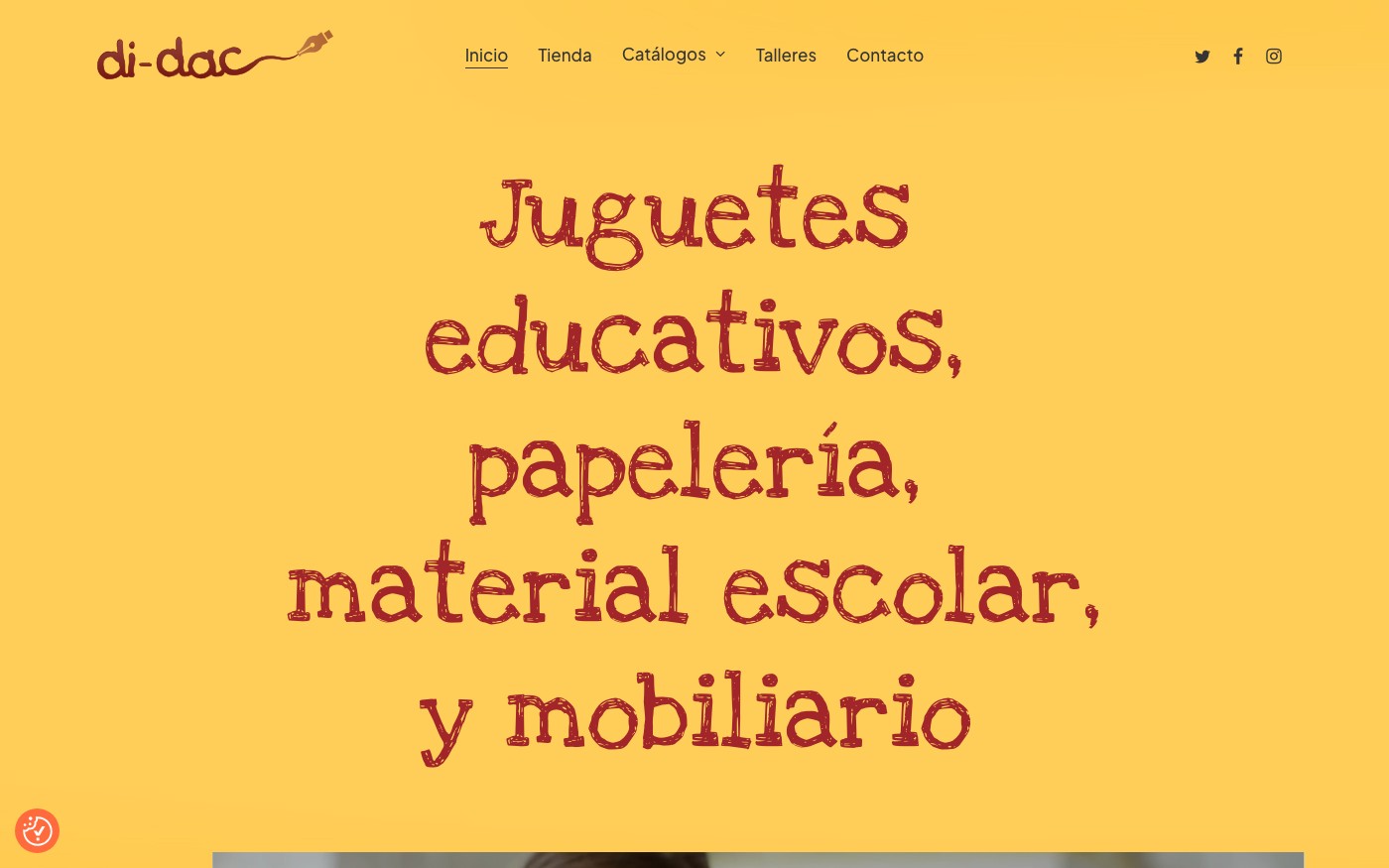 Captura limpia de la home oficial de Di-dac