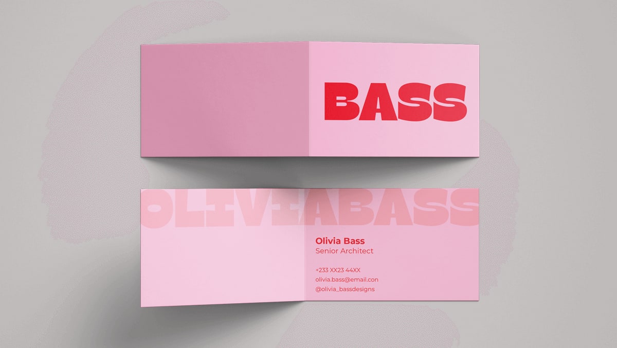 Folded business cards