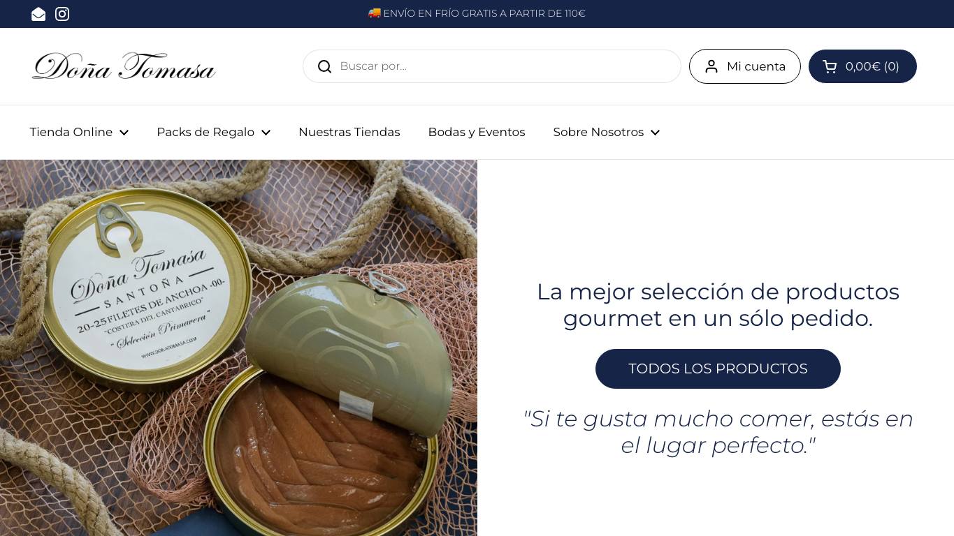 Captura limpia de la home de Donatomasa