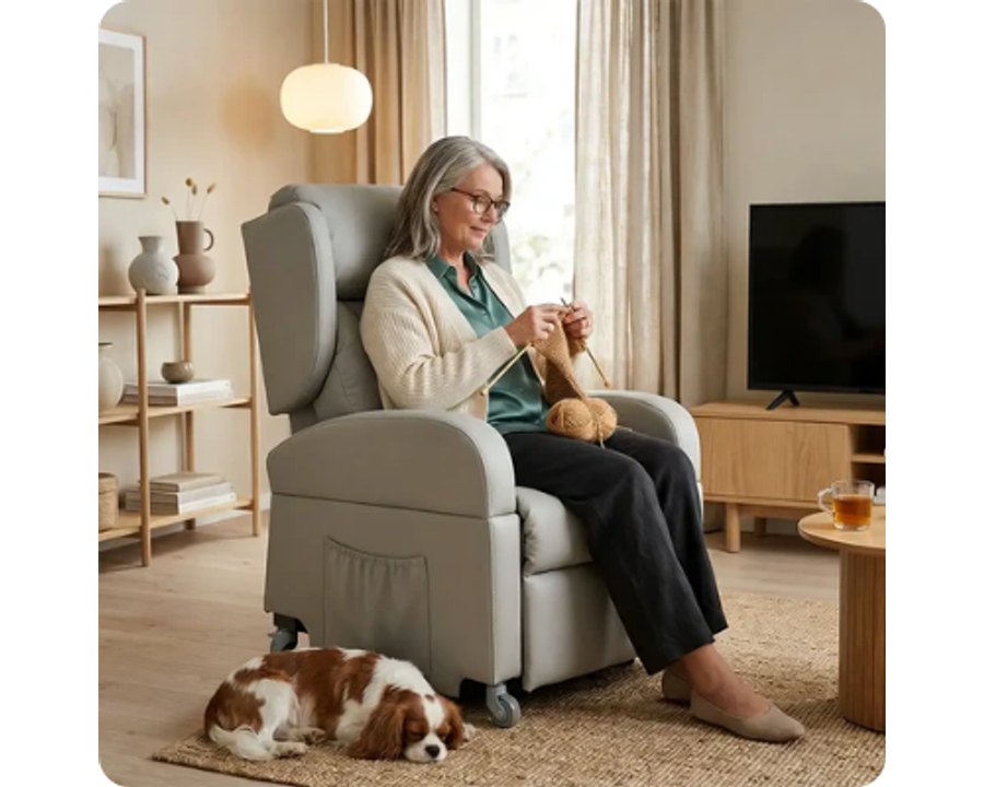 Sillón Elevable 4 en 1 con Ruedas y BRAZOS EXTRAÍBLES para Transferencias
