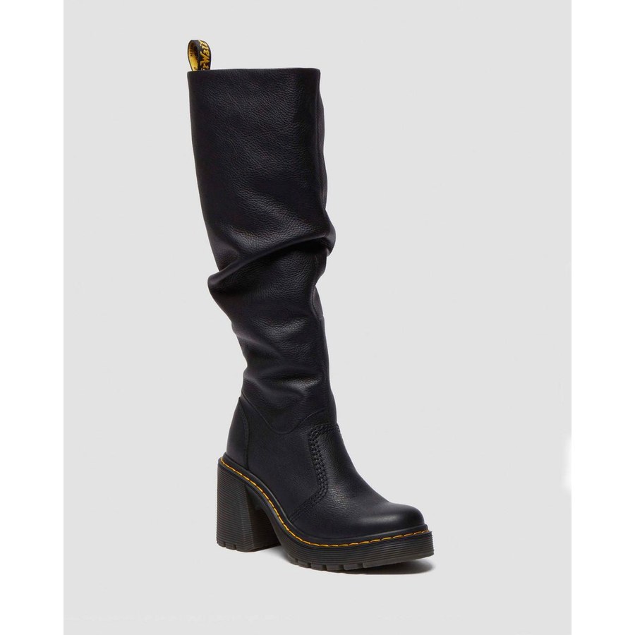 boots altas with tacón Kasey of leather Virginia