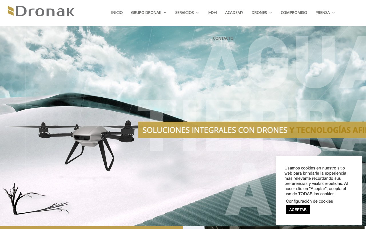 Página de inicio oficial de Dronak