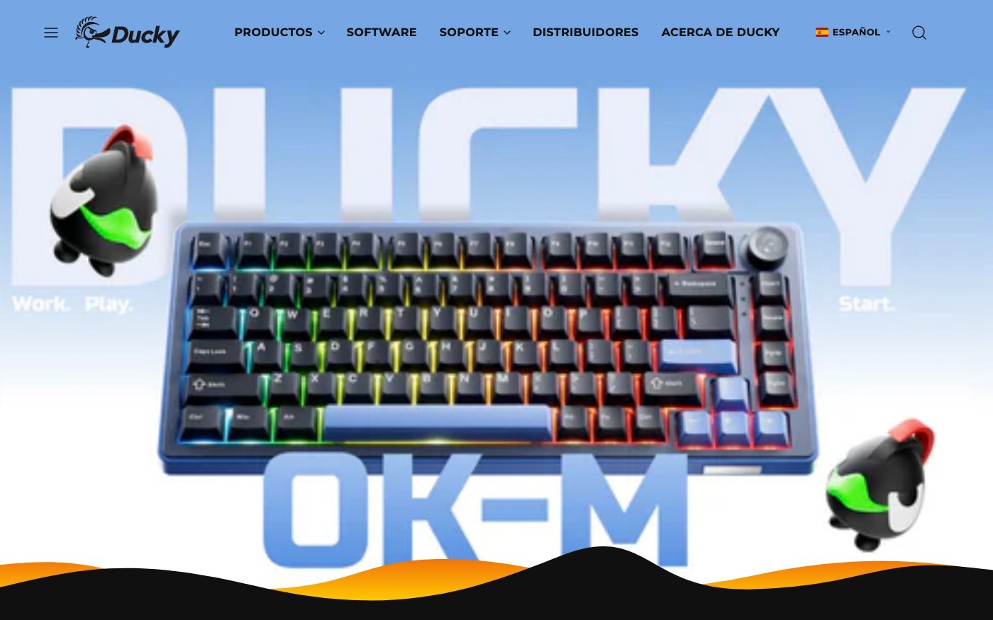 Captura de pantalla de la home de Ducky
