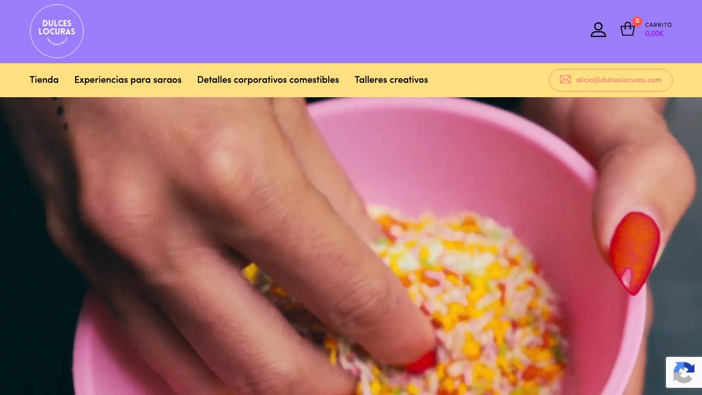 Captura limpia de la página de Dulces Locuras