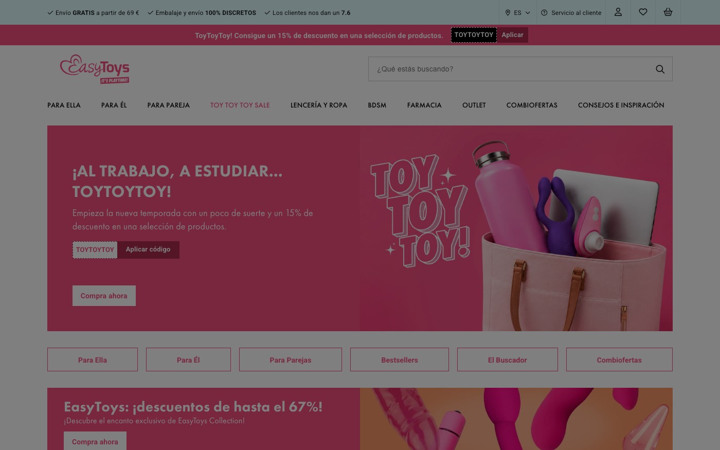 Captura limpia de la home oficial de EasyToys