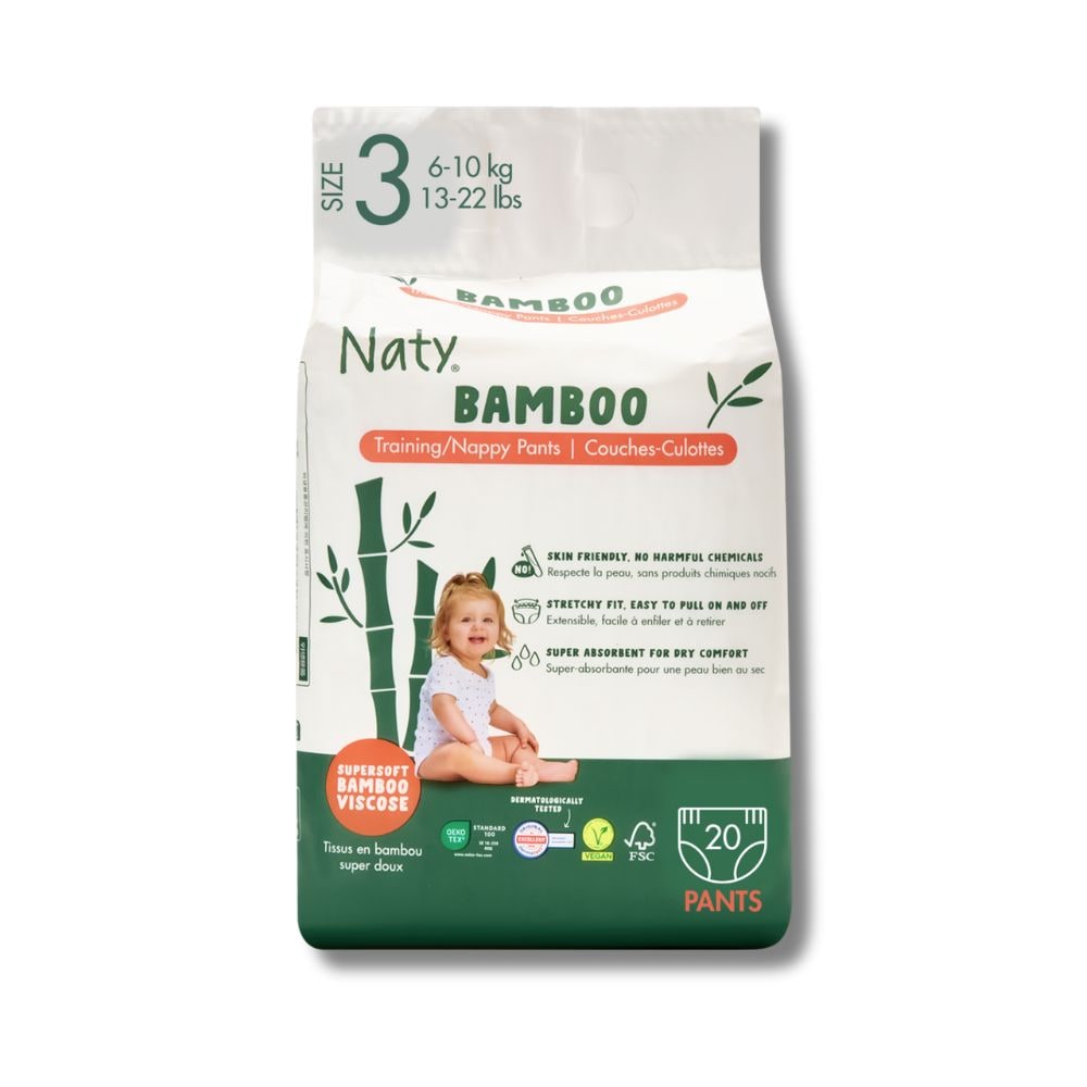 Pañales tipo braguita de viscosa de bambú