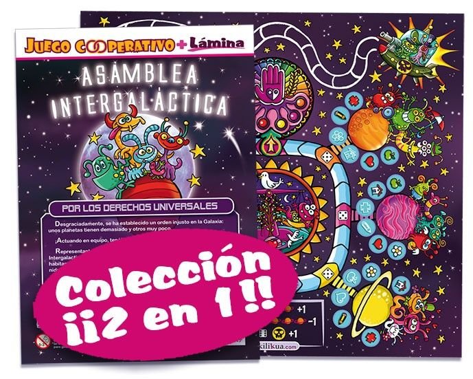 Juego Cooperativo de mesa Infantil ASAMBLEA INTERGALÁCTICA de Ekilikua