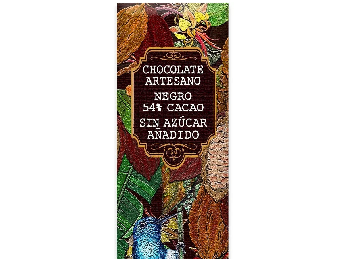 Lingote de chocolate negro 54% sin azúcares