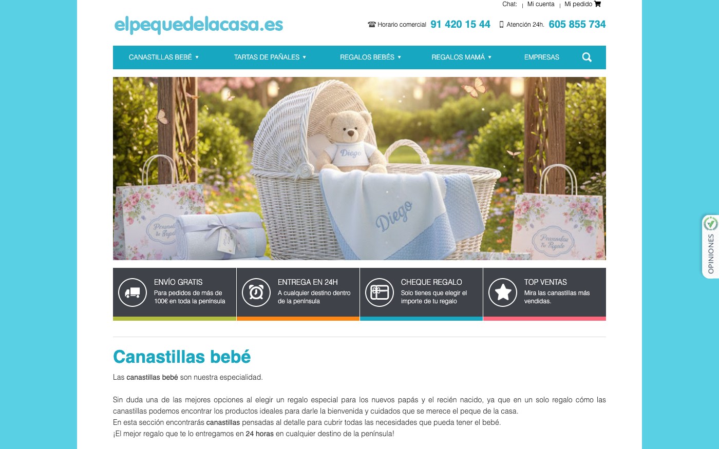 Captura limpia de la home oficial de El Peque de la Casa