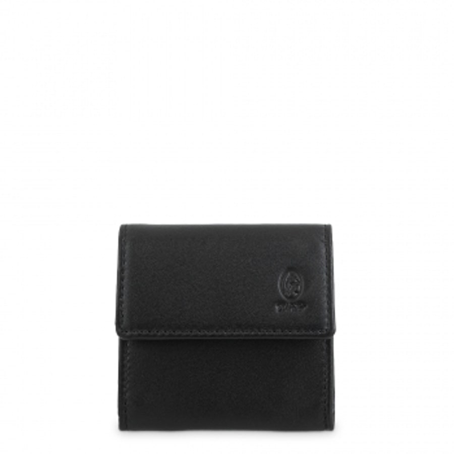 Monedero hombre en piel vacuno negro Box