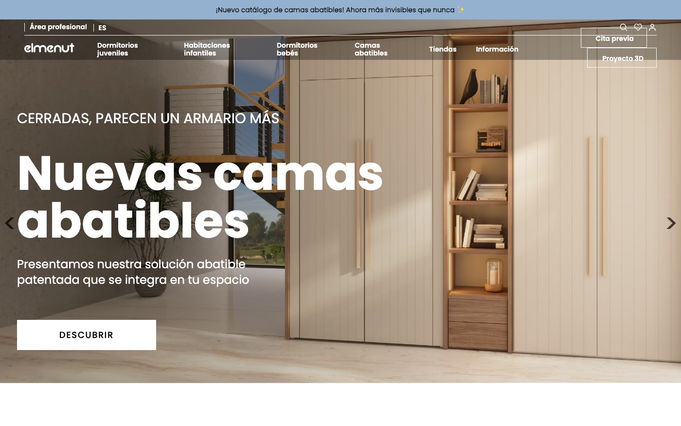 Captura limpia de la home oficial de Elmenut