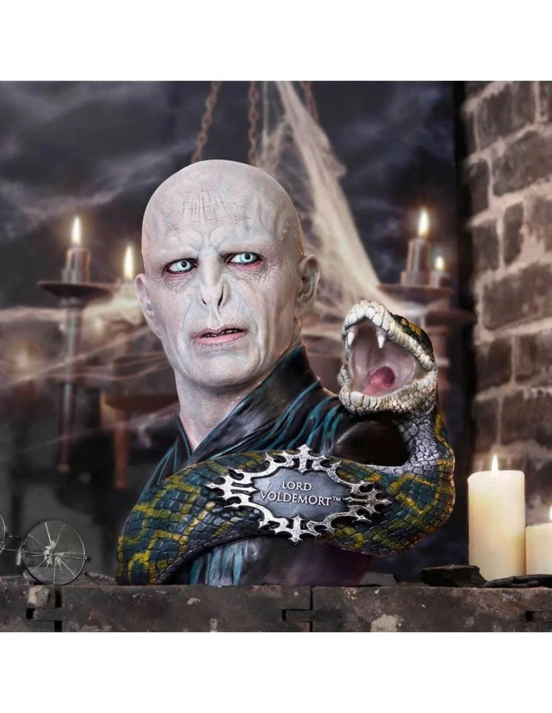 Figura Busto Lord Voldemort & Nagini 30cm