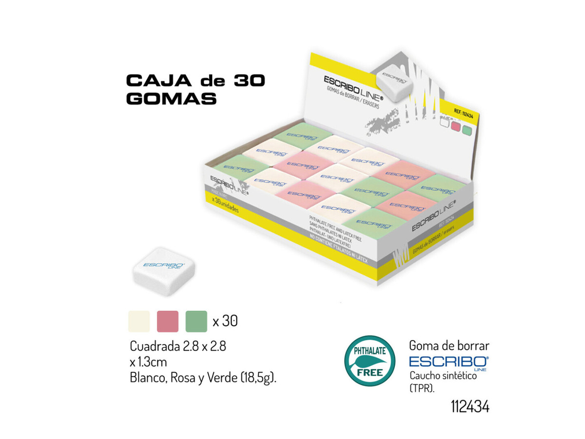 Goma cuadrada suave CLÁSICA