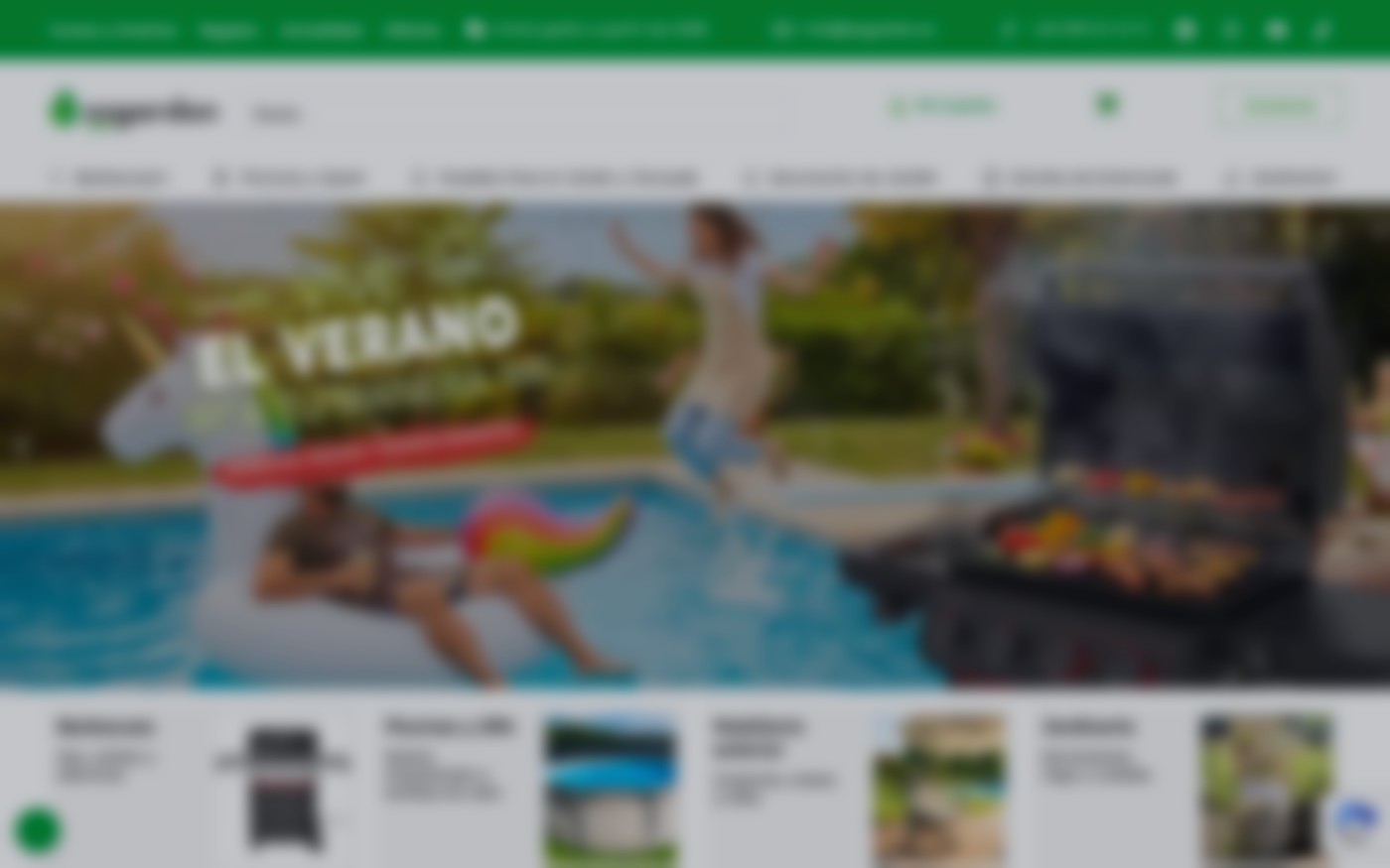 Captura de pantalla de la home de Esgarden