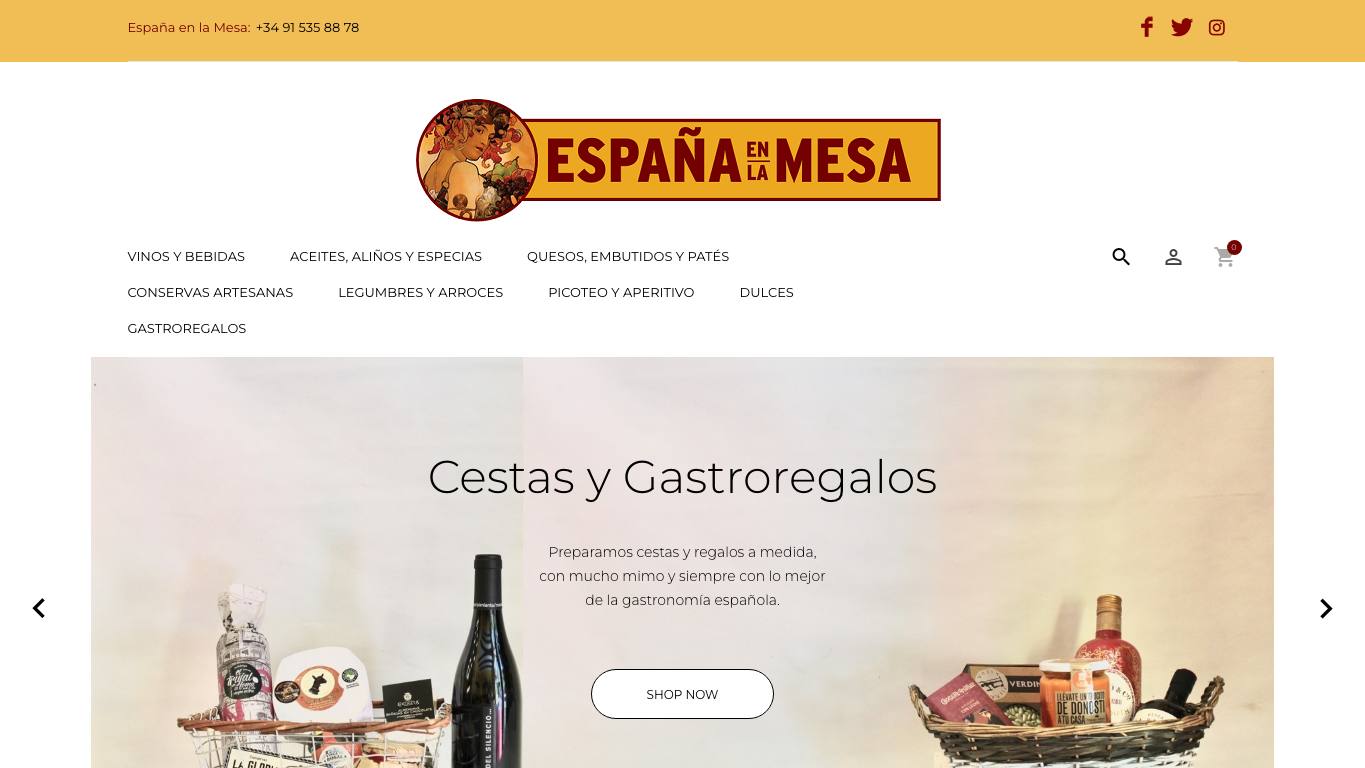 Captura limpia de la home de España en la Mesa