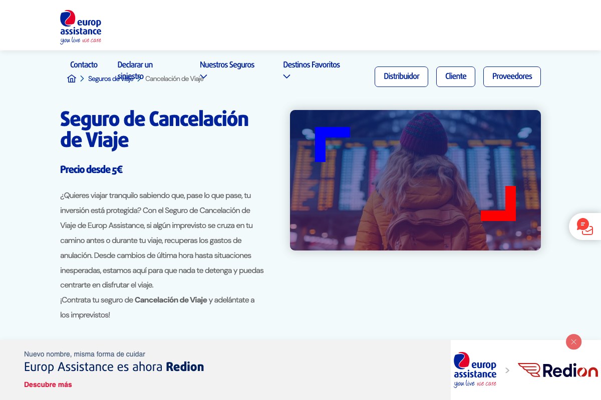 Cancelación de viaje
