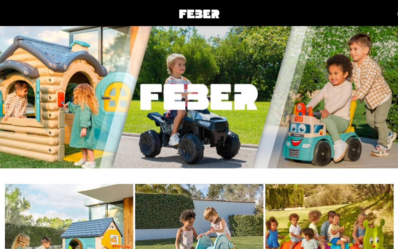 Captura limpia de la home oficial de Feber