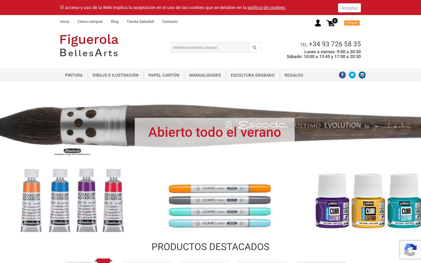 Captura limpia de la home oficial de Figuerola