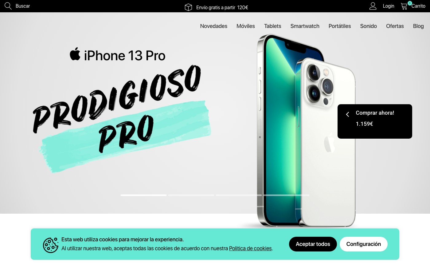Captura limpia de la home oficial de Firstmarkt