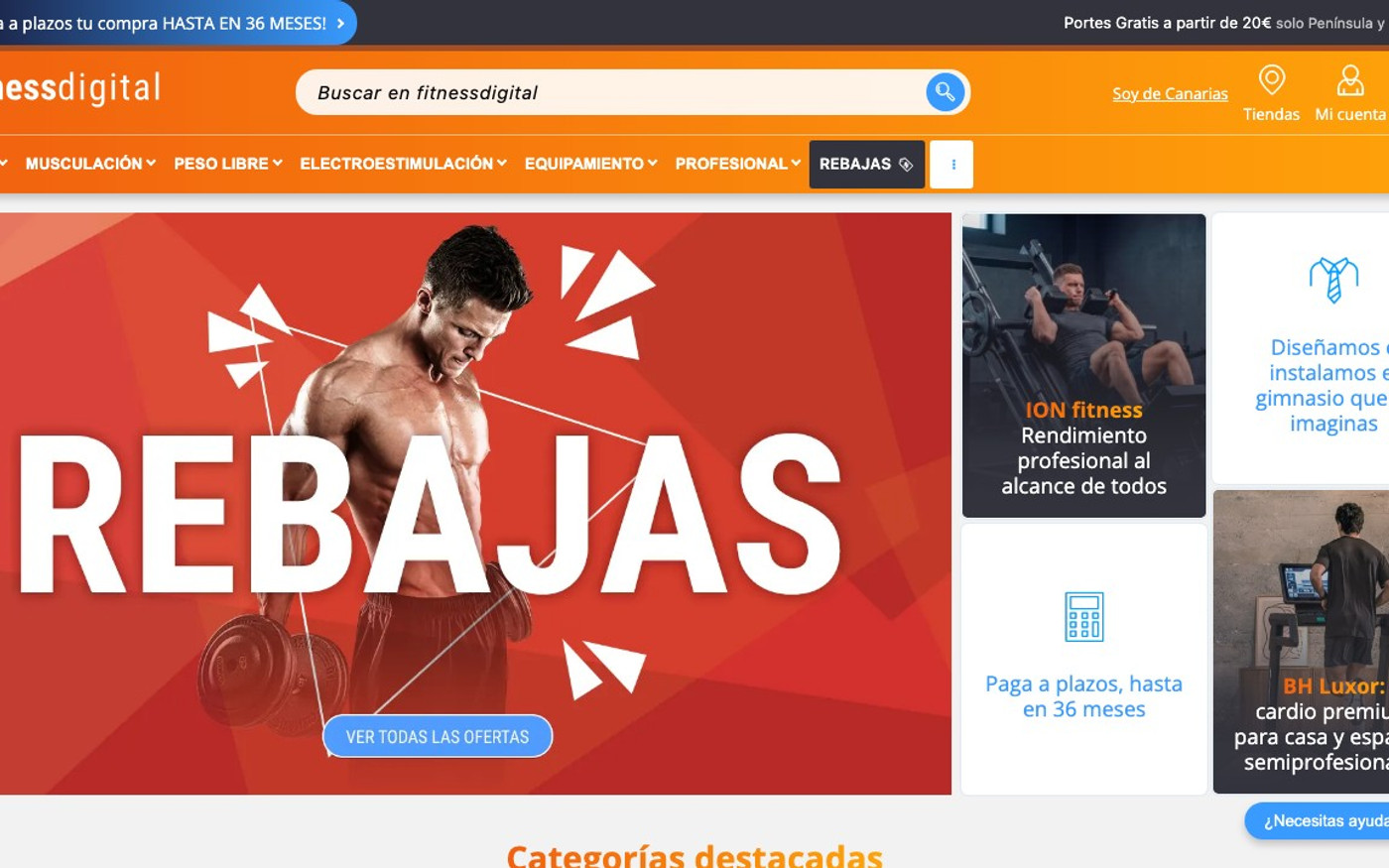 Captura limpia de la home oficial de Fitnessdigital