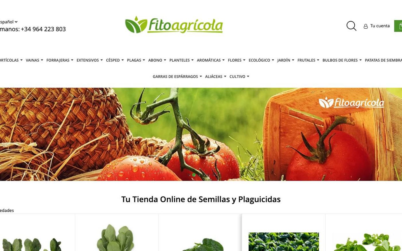 Captura limpia de la home oficial de Fito Agrícola