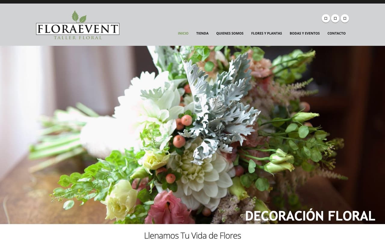 Captura limpia de la home oficial de Floraevent