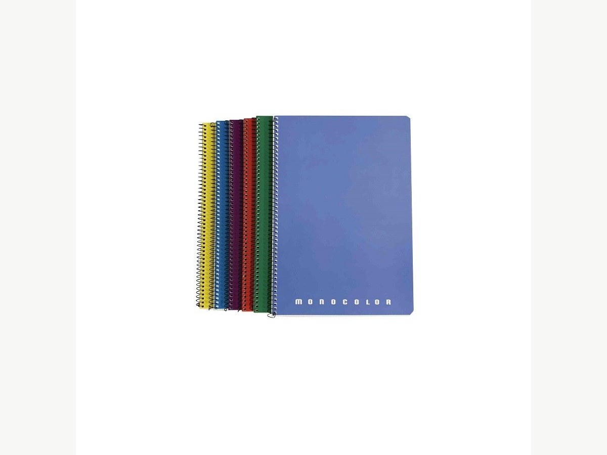 Cuaderno monocolor tapa blanda cuarto