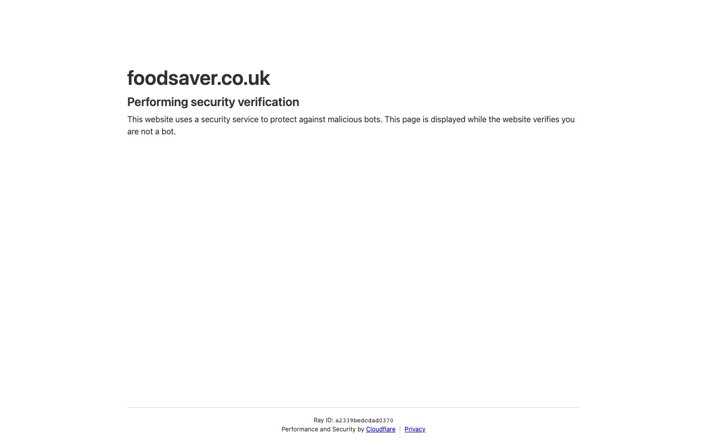 Captura limpia de la home oficial de FoodSaver Europe