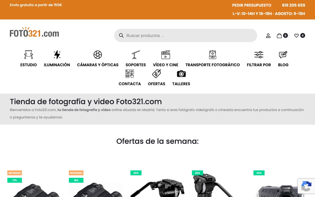 Página de inicio de Foto321