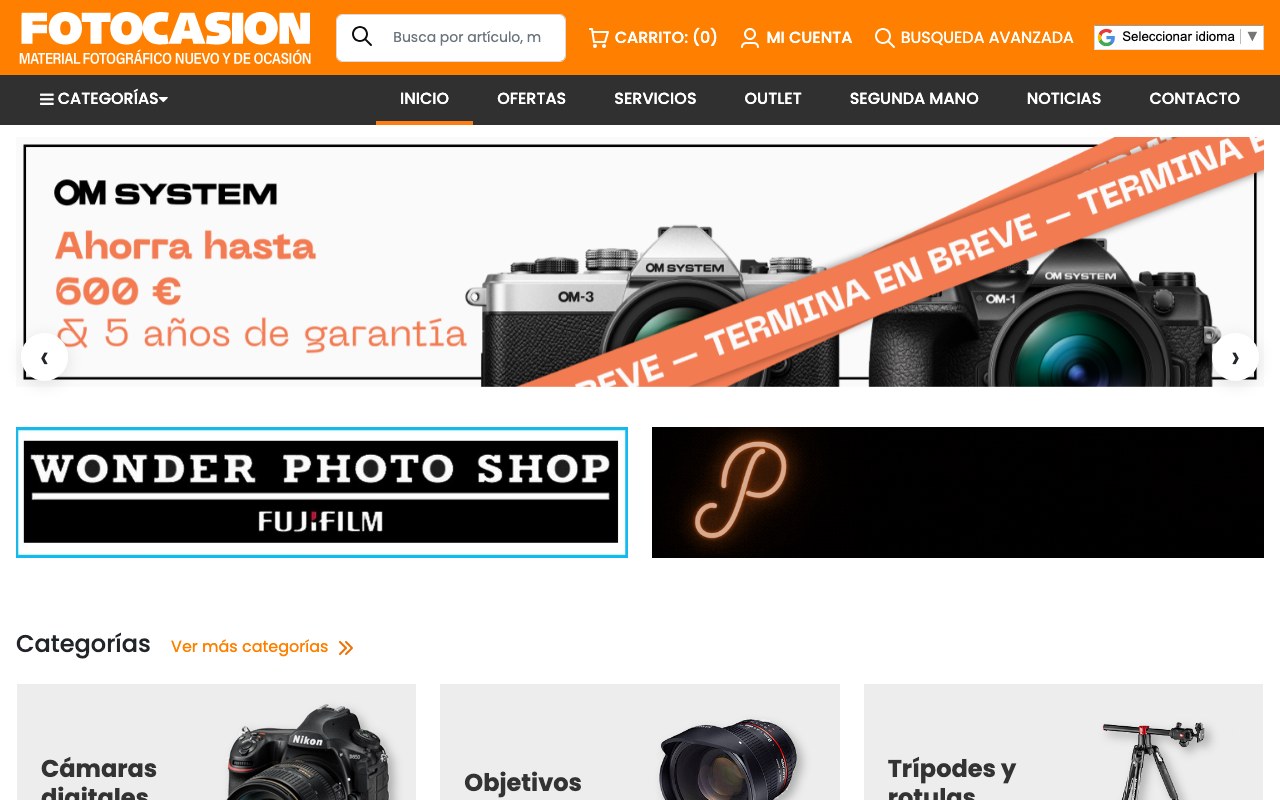 Página de inicio de Fotocasión