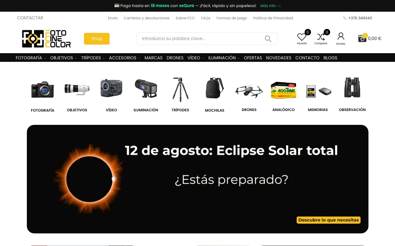 Página de inicio de Fotocinecolor