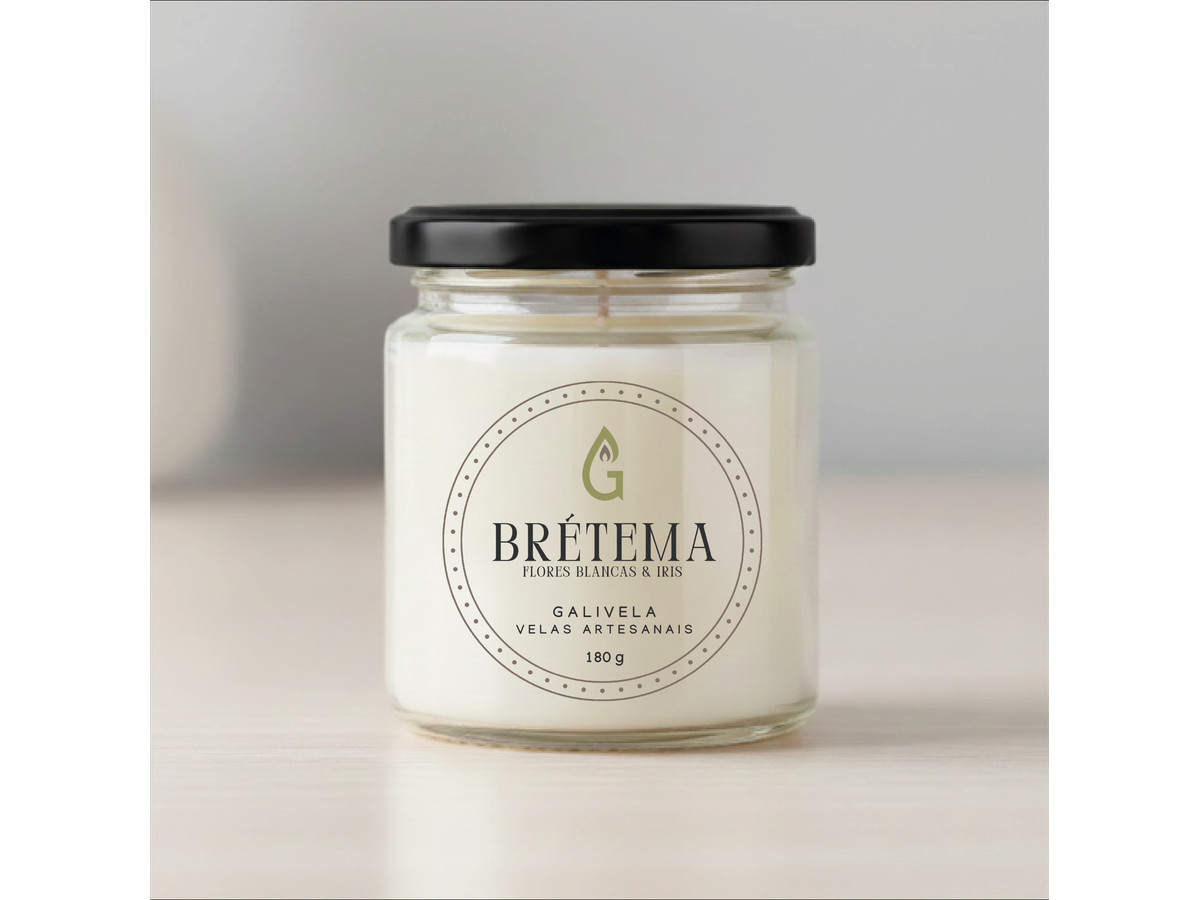 BRÉTEMA · Vela aromática de Flores Blancas e Iris