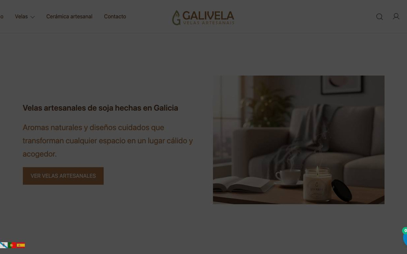 Captura limpia de la home oficial de Galivela