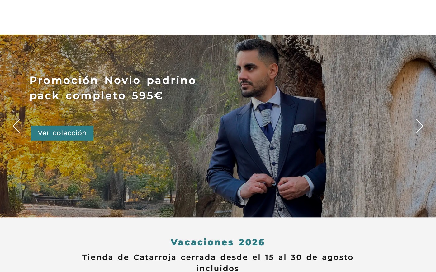 Captura de pantalla de la home de Garrido Ceremonia