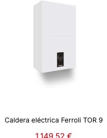 Calderas eléctricas
