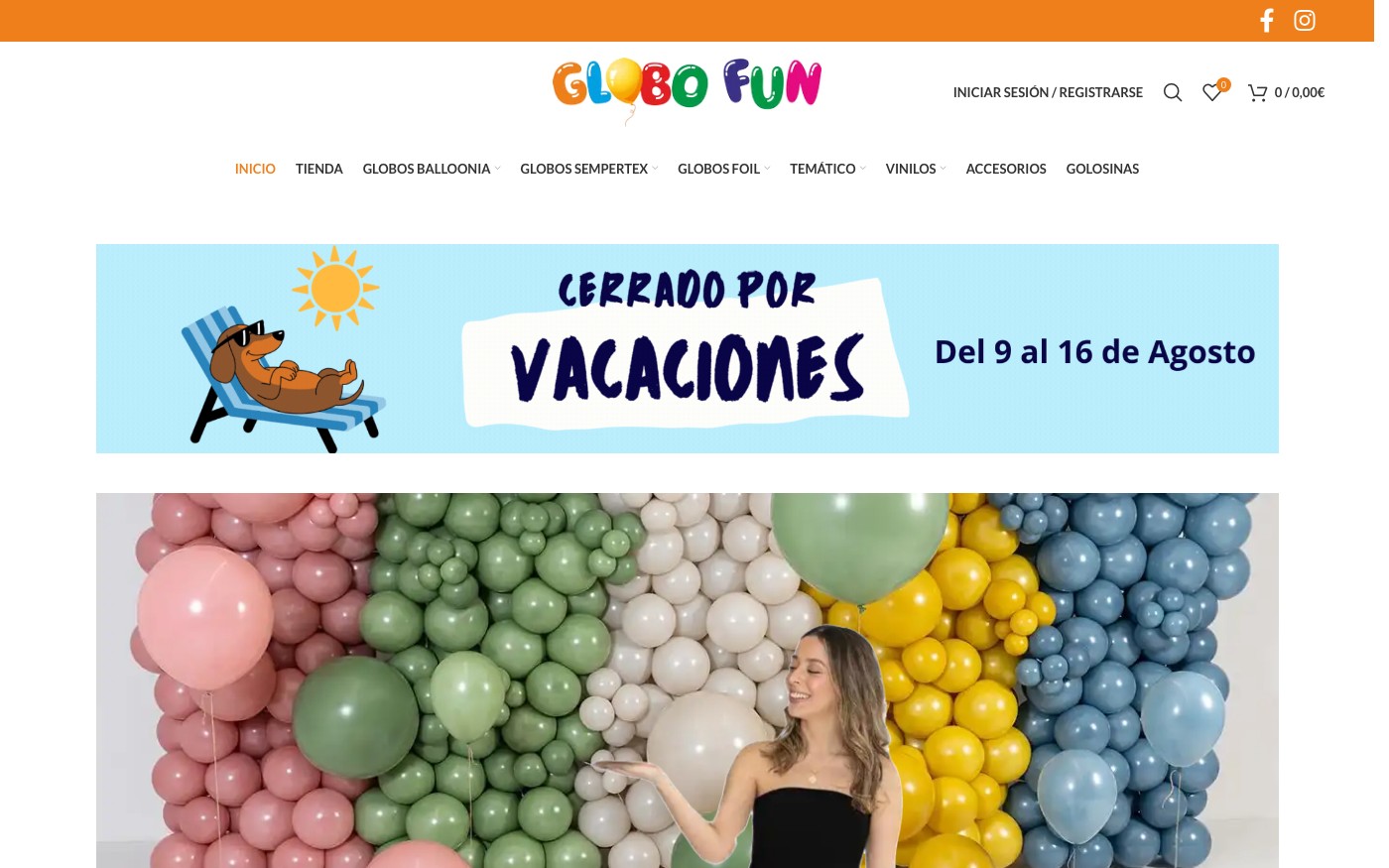 Captura de pantalla de la home de Globo Fun