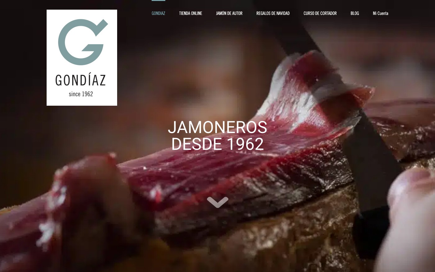 Captura limpia de la home oficial de Gondíaz