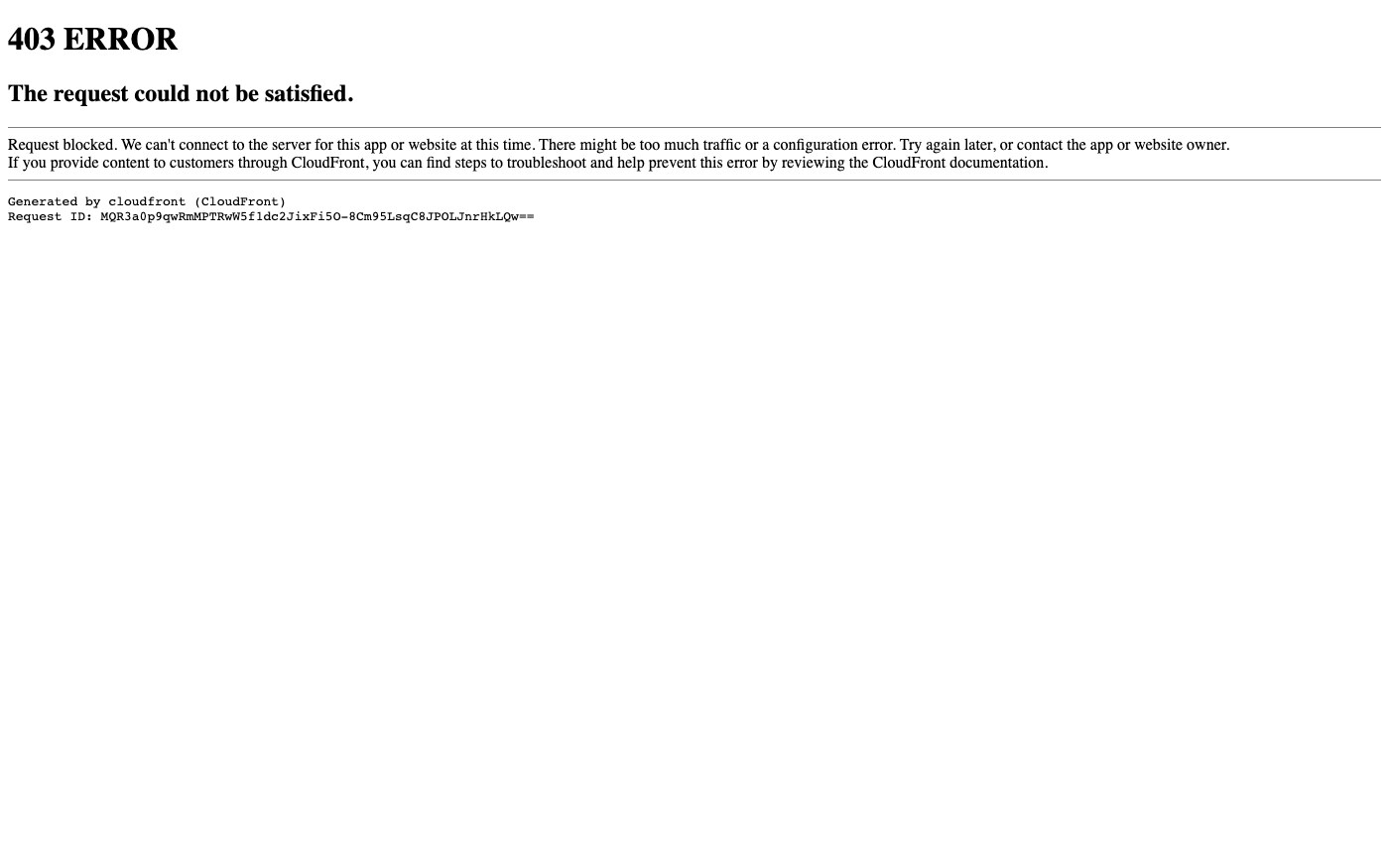 403 ERROR