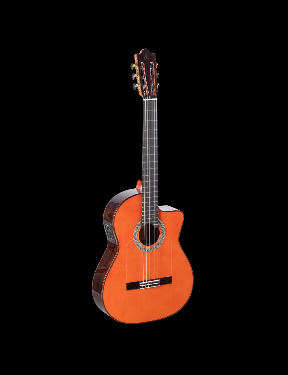 Admira LUCIA ECF R Guitarra Flamenca Negra cutaway electrificada