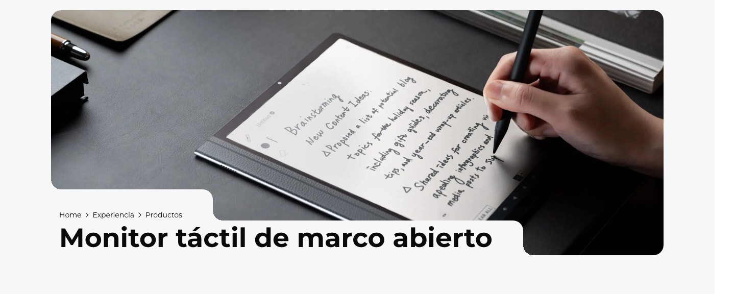 Monitor táctil de marco abierto